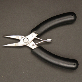 Made in Taiwan Stainless Steel Jewelry Pliers,4"Long Nose Pliers,MP-101,Black,,60x90x15mm,about 55g/pc,1 pc/package,XST00004vila-L003