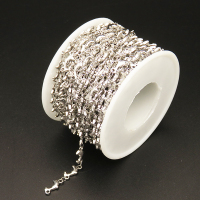 304 Stainless steel Chain,Dolphin Chain,True color,3.5mm,about 10m/roll,about 250g/roll,1 roll/package,XMC00001amla-675