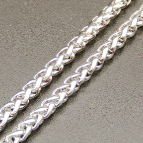 304 Stainless steel Chain,3.0 Flower Basket Chain,True color,3mm,about 25m/roll,about 650g/roll,1 roll/package,XMC00019bnob-675