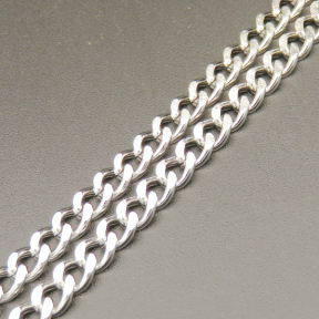 304 Stainless steel Chain,1.4 Wire diameter Cuban Chain,True color,5mm,about 10m/roll,about 402g/roll,1 roll/package,XMC00034bkab-675