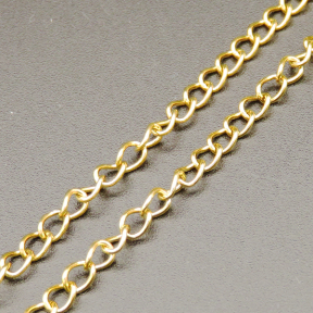 304 Stainless steel Chain,06 Side chain,Tail chain,Vacuum plating gold,3mm,about 25m/roll,about 210g/roll,1 roll/package,XMC00061hbab-675