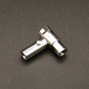 304 Stainless Steel Magnetic Clasps,Bayonet Clasps,Column,True Color,5x16mm,Hole:3mm,about 1.0g/pc,10 pcs/package,XFCL00035vbll-L003