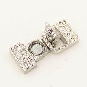 Alloy Magnetic Clasps,I Shape,Plating White K Gold,11*25mm,Hole:3mm,about 5g/pc,50 pcs/package,XFCL00459aahl-L003