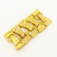 Alloy Magnetic Clasps,I Shape,Plating Gold,11*24mm,Hole:3mm,about 6g/pc,50 pcs/package,XFCL00461aahl-L003