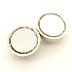 Brass Magnetic Clasps,Ball,Plating White K Gold,12*13mm,Hole:5mm,about 8g/pc,50 pcs/package,XFCL00545aahl-L003