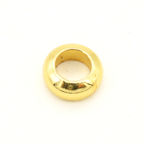 Brass Crimp Beads,Ball,Round,Vacuum plating 18k real gold,Environmental protection,7*3mm,Hole:4mm,about 0.4g/pc,100 pcs/package,XFFO00155ajvb-L003