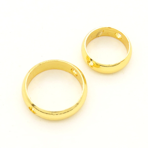 Brass Bead Frame,Circle,Vacuum plating 18k real gold,Environmental protection,10mm,Thick:1mm,Hole:1mm,about 0.1g/pc,100 pcs/package,XFFO00161albv-L003