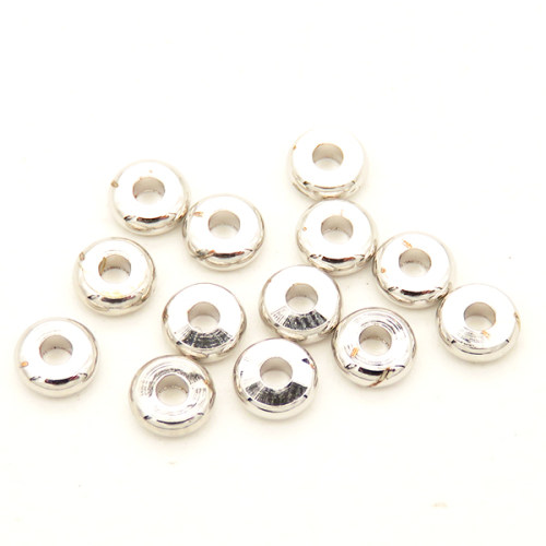 Brass Spacer Beads,Abacus beads,Vacuum plating platinum,Environmental protection,5x15mm,Hole:1.5mm,about 0.2g/pc,100 pcs/package,XFFO00171vila-L003