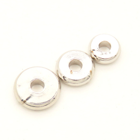 Brass Spacer Beads,Abacus beads,Vacuum plating platinum,Environmental protection,5x15mm,Hole:1.5mm,about 0.2g/pc,100 pcs/package,XFFO00171vila-L003