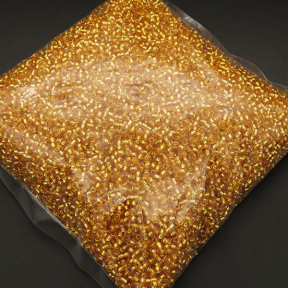 Glass Beads,Rice Beads,Yellow,3mm,Hole:1mm,about 225g/package,1 bag/package,XFFO00213bnbb-L003