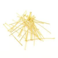 304 Stainless steel Pin,T Pin,Vacuum plating gold,L:35mm,Cap:1.5mm,Needle:0.5mm,about 0.1g/pc,100 pcs/package,XFP00031ajvb-L003
