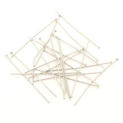 304 Stainless steel Pin,T Pin,True color,L:40mm,Cap:1.5mm,Needle:0.5mm,about 0.1g/pc,100 pcs/package,XFP00033ajvb-L003