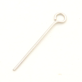 304 Stainless steel Eye pins,Eye pins hooks,True color,20*3mm,Needle:0.5mm,Hole:2mm,about 0.1g/pc,100 pcs/package,XFP00037vila-L003