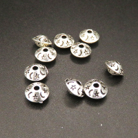 Zinc Alloy Spacer Beads,Disc beads,Plating white K Gold,8*4.5mm,Hole:1mm,about 0.74g/pc,100 pcs/package,XFFO00253bhva-L003