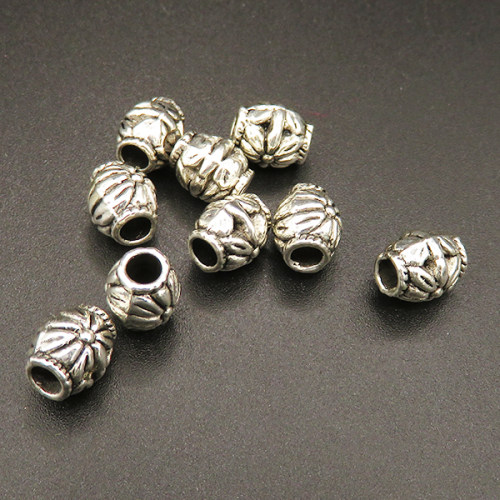 Zinc Alloy Beads,Crimp Beads,Plating white K Gold,9*7.5mm,Hole:3mm,about 1.17g/pc,100 pcs/package,XFFO00257ahlv-L003