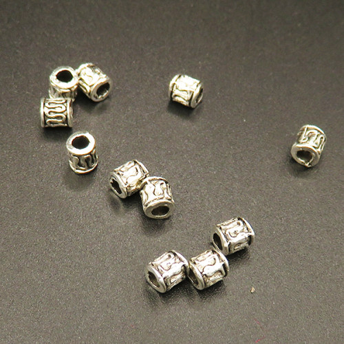 Zinc Alloy Beads,Crimp Beads,Plating white K Gold,4*4mm,Hole:2mm,about 0.17g/pc,500 pcs/package,XFFO00261vbmb-L003