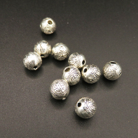 Zinc Alloy Beads,Round,Plating white K Gold,8mm,Hole:1mm,about 0.13g/pc,100 pcs/package,XFFO00263ajvb-L003
