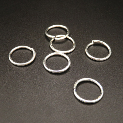 Brass Jump Rings,Opened Ring,Plating silver,15*1.5mm,about 0.63g/pc,100 pcs/package,XFJ00052ahlv-L003