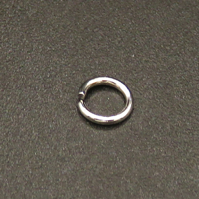 Brass Jump Rings,Opened Ring,Plating white K Gold,5*0.6mm,about 0.04g/pc,1000 pcs/package,XFJ00059vaia-L003