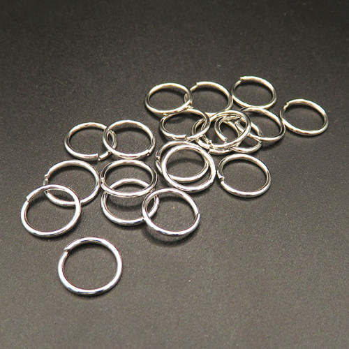 Brass Jump Rings,Opened Ring,Plating white K Gold,10*1mm,about 0.18g/pc,100 pcs/package,XFJ00067bhva-L003