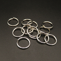 Brass Jump Rings,Opened Ring,Plating white K Gold,14*1.5mm,about 0.55g/pc,100 pcs/package,XFJ00071ahlv-L003