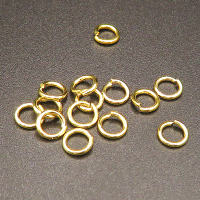 Brass Jump Rings,Opened Ring,Plating gold,5*0.6mm,about 0.05g/pc,1000 pcs/package,XFJ00079vail-L003
