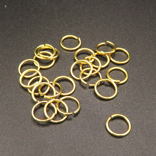 Brass Jump Rings,Opened Ring,Plating gold,6*0.7mm,about 0.02g/pc,1000 pcs/package,XFJ00081avja-L003