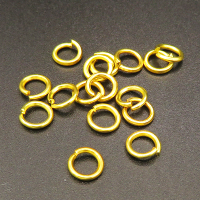 Brass Jump Rings,Opened Ring,Plating gold,6*1mm,about 0.05g/pc,1000 pcs/package,XFJ00083avja-L003