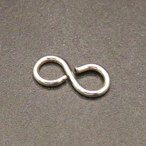 Brass Linking Rings,Opened unlimited,Plating white K Gold,9*3*1mm,about 0.05g/pc,100 pcs/package,XFJ00085aivb-L003
