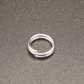 Brass Split Rings,Three-layer circle,Plating white K Gold,6*1.2mm,about 0.15g/pc,1000 pcs/package,XFJ00087avja-L003