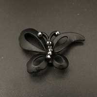 Zinc Alloy Pendant,Rhinestone,Butterfly,Plating Gun black,24*33mm,Hole:3mm,about 5.3g/pc,10 pcs/package,XFPC00584aahl-L003