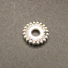 Zinc Alloy Spacer Beads,Gear,Plating white K Gold,7*1mm,Hole:2mm,about 0.27g/pc,500 pcs/package,XFS00041vbmb-L003