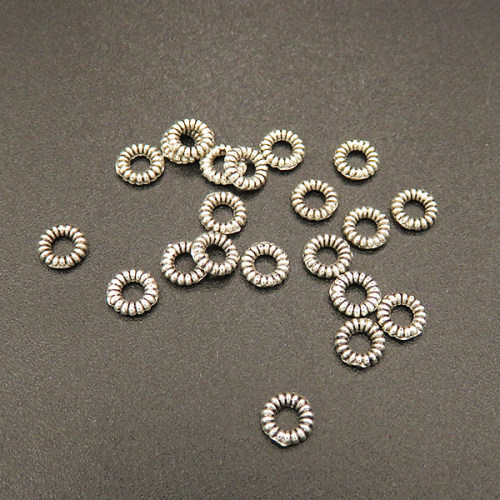 Zinc Alloy Spacer Beads,Closed ring,Plating white K Gold,4*1mm,Hole:2mm,about 0.08g/pc,1000 pcs/package,XFS00043vaia-L003
