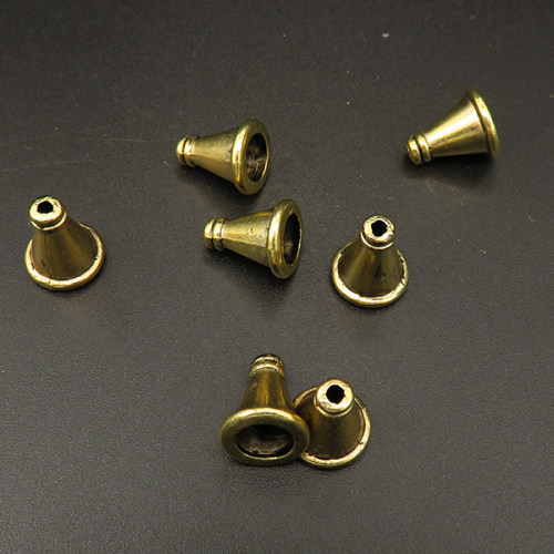 Zinc Alloy Bead Cap & Cone,Apetalous,Bronze,11*10mm,Hole:1mm,about 1.2g/pc,50 pcs/package,XFCC00003bkab-L003