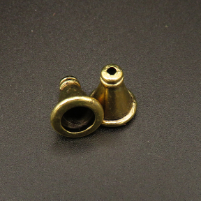 Zinc Alloy Bead Cap & Cone,Apetalous,Bronze,11*10mm,Hole:1mm,about 1.2g/pc,50 pcs/package,XFCC00003bkab-L003