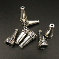 Zinc Alloy Bead Cap & Cone,Tibetan style beads Caps,Apetalous,Plating silver,21*10mm,Hole:1.5mm,about 2.5g/pc,50 pcs/package,XFCC00005albv-L003