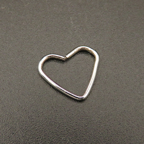 Brass Linking Rings,Heart,Plating white K Gold,10*10mm,about 0.13g/pc,100 pcs/package,XFFO00290bhva-L003