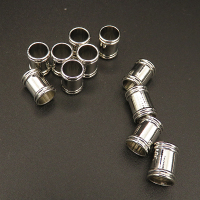 Brass Tube Beads,Column,Plating white K Gold,11*8mm,Hole:6mm,about 1g/pc,100 pcs/package,XFFO00296ajvb-L003