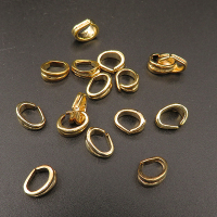 Brass Snap on Bails,Pendant Bails,Plating Gold,9*6mm,Hole:6mm,about 0.3g/pc,100 pcs/package,XFPB00058ajvb-L003