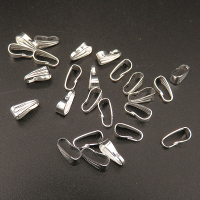 Brass Snap on Bails,Pendant Bails,Plating silver,8*4mm,about 0.2g/pc,100 pcs/package,XFPB00060bhva-L003
