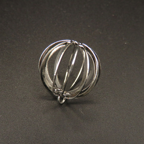Brass Bead Cage Pendants,Hollow,Ball,Plating white K Gold,18*19mm,Hole:2mm,about 1g/pc,50 pcs/package,XFPC00621hbab-L003