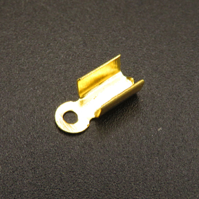 Brass Cord End/Tips,End Caps,Plating Gold,10*4mm,Hole:1mm,about 0.06g/pc,500 pcs/package,XFT00019ablb-L003