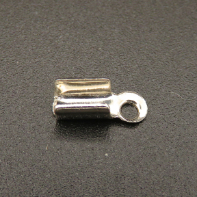 Brass Cord End/Tips,End Caps,Plating white K Gold,9*7mm,Hole:1mm,about 0.1g/pc,1000 pcs/package,XFT00043avja-L003