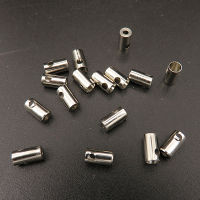 Brass Cord End/Tips,End Caps,Plating white K Gold,7*4mm,Hole:1mm,Hole:3mm,about 0.16g/pc,1000 pcs/package,XFT00047avja-L003