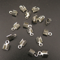 Brass Cord End/Tips,End Caps,Plating white K Gold,8*5mm,Hole:1mm,about 0.2g/pc,1000 pcs/package,XFT00049avja-L003