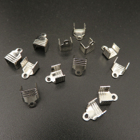 Brass Cord End/Tips,End Caps,Plating white K Gold,7*9mm,Hole:1mm,about 0.37g/pc,1000 pcs/package,XFT00053ablb-L003