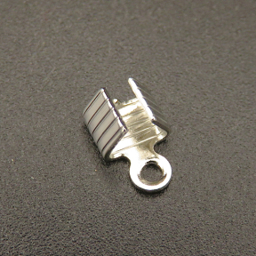 Brass Cord End/Tips,End Caps,Plating white K Gold,5*8mm,Hole:1mm,about 0.22g/pc,1000 pcs/package,XFT00055vaia-L003