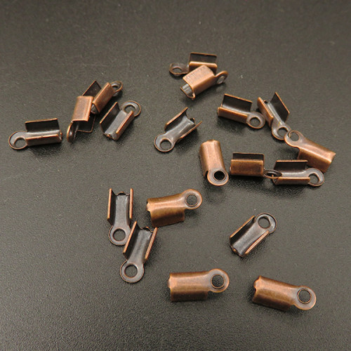 Iron Cord End/Tips,End Caps,Bronze,9*4mm,Hole:1mm,about 0.12g/pc,1000 pcs/package,XFT00073baka-L003