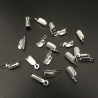 Brass Cord End/Tips,End Caps,Plating silver,11*4mm,Hole:1mm,about 0.2g/pc,500 pcs/package,XFT00077ablb-L003