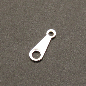 Brass Chain Tabs,Drop,Plating White K Gold,4*10mm,Hole:1mm,about 0.05g/pc,500 pcs/package,XFC00047vaia-L003